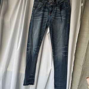 Buckle Dark Blue Skinny Jeans